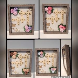 8×10 "Mother" Scrabble Shadow Box Frame